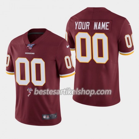 Herren Washington Redskins Trikot Nike Röd I 100th - Personalisiert